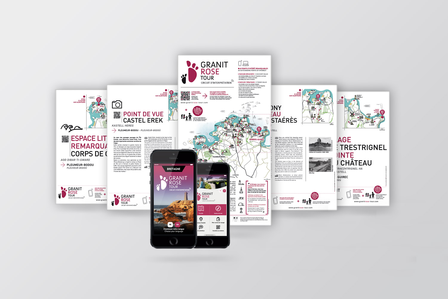 Granit-Rose-Tour-Creation-identité-visuelle-plan-illustration-AgenceCoqueliko-Lannion