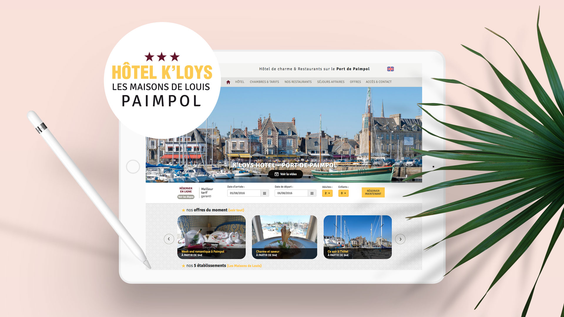 Hotel-Kloys-Paimpol-Site internet-Agence Coqueliko