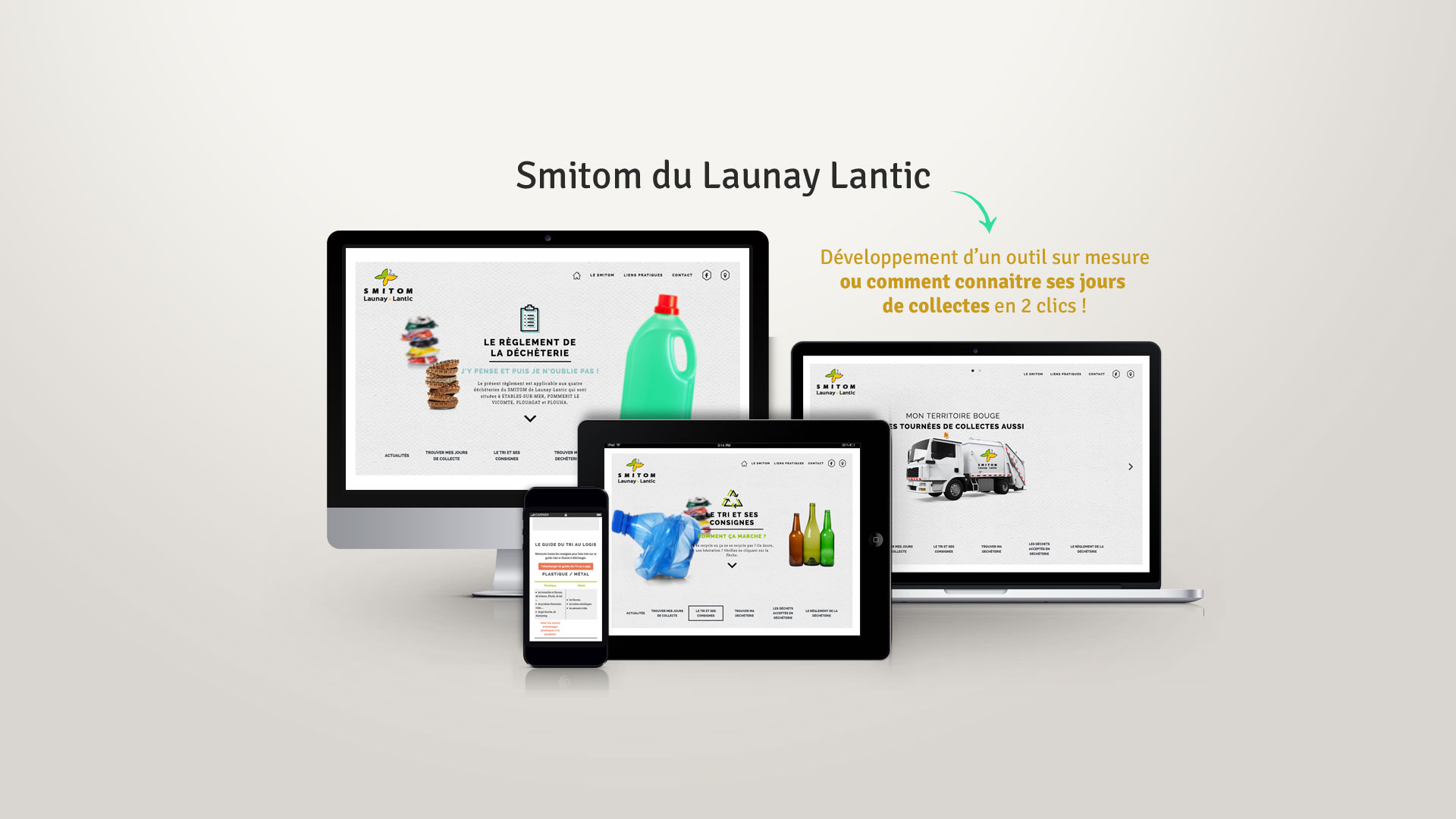 Site internet du Smitom Launay Lantic -par l'agence Coqueliko