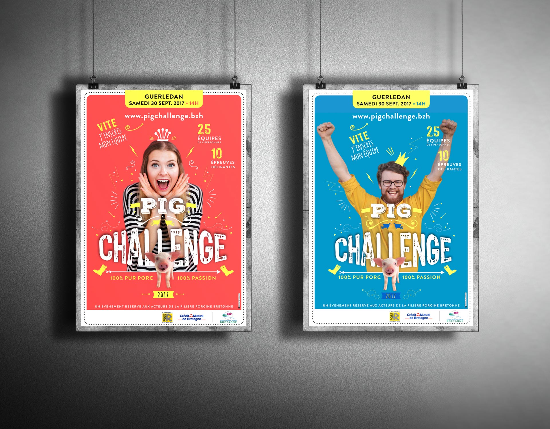 Création d'affiche pour Pig Challenge by Coqueliko