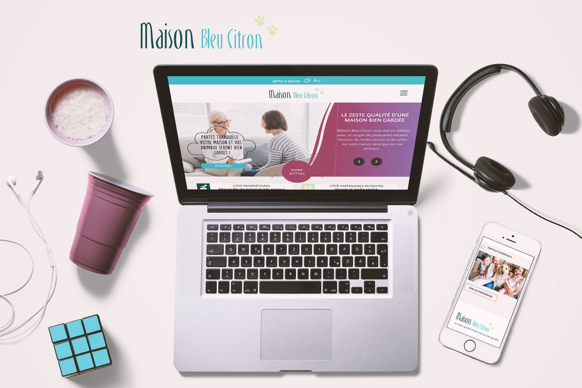 Site Web Maison Bleu Citron- Coqueliko