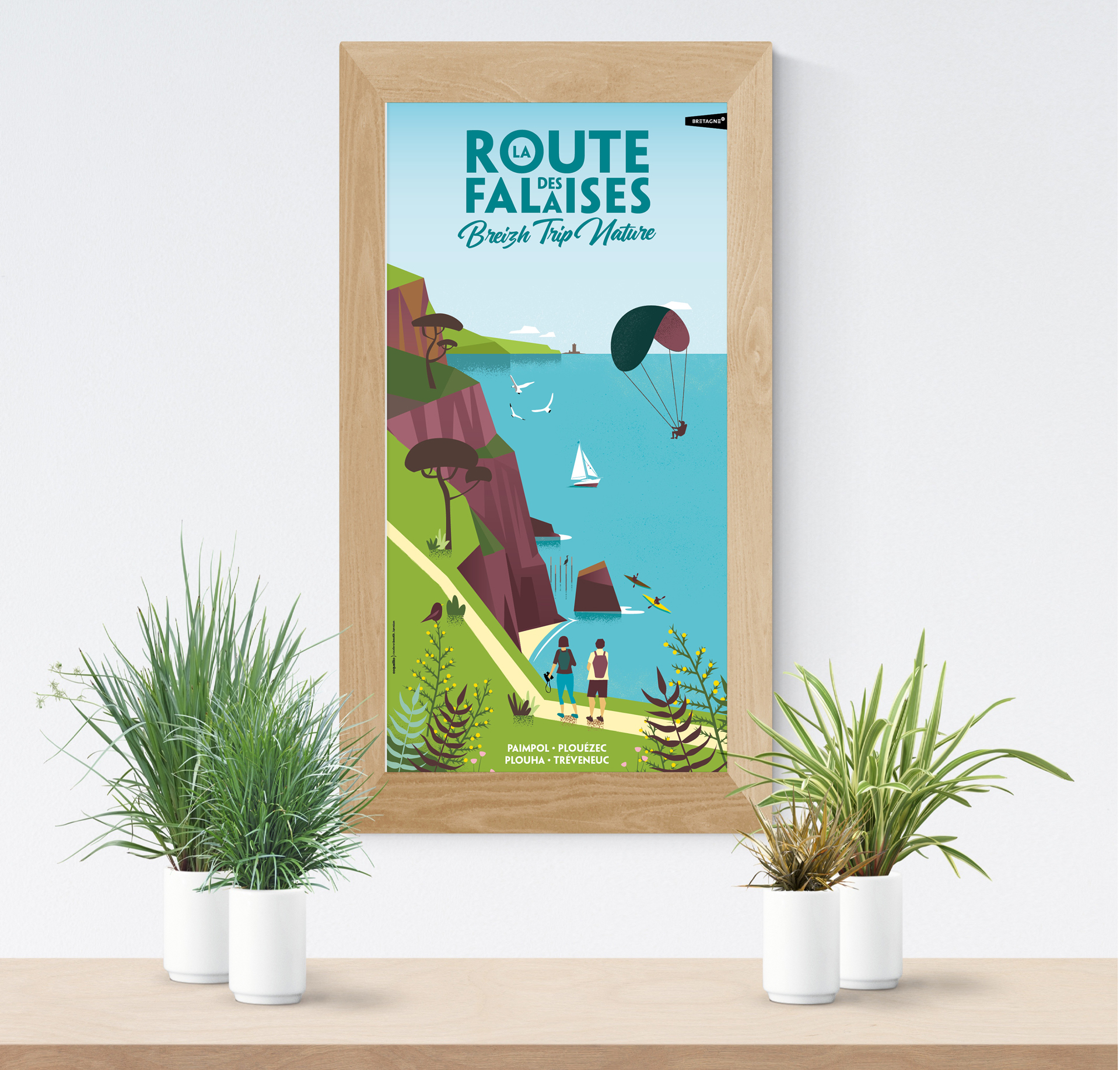 Illustration-nature-carte-touristique-Coqueliko-Lannion