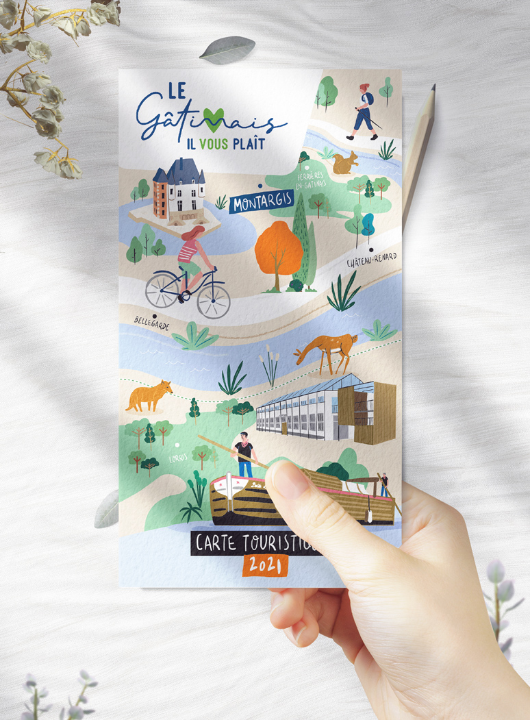 carte-touristique-gatinais-montargois-creation-impression-coqueliko-roudenn-lannion