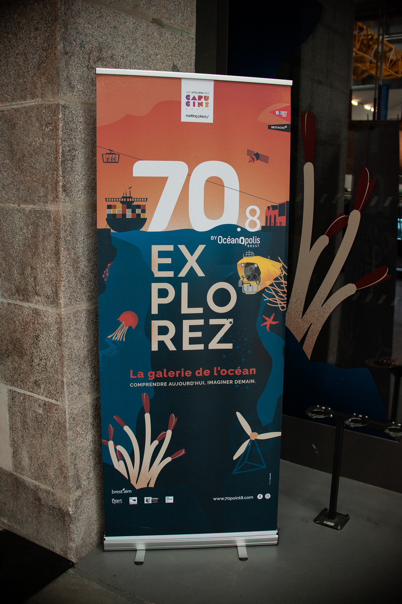 Affiche rollup Océanopolis 70.8 Brest Coqueliko Lannion