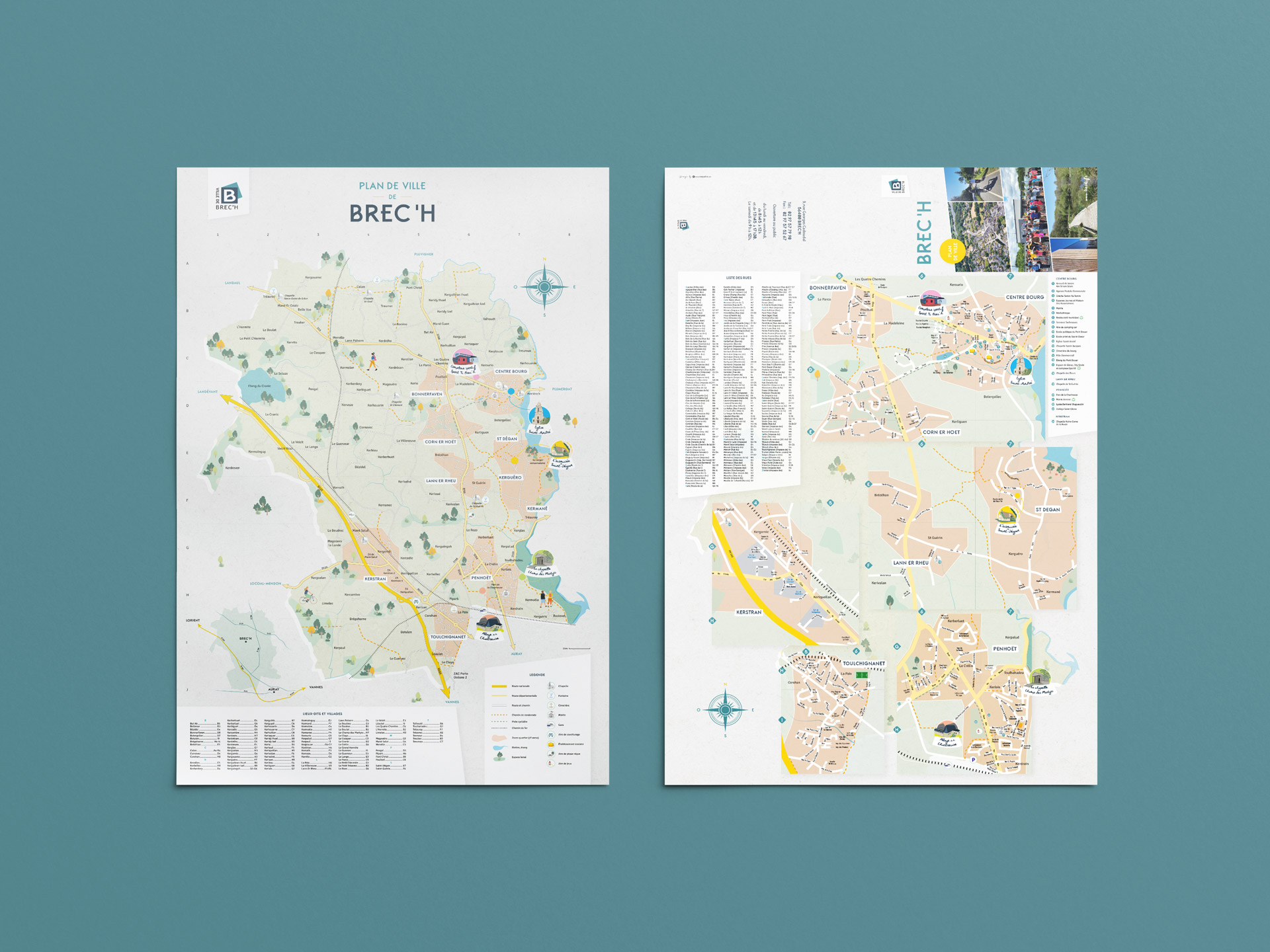 Plan de ville carte Coqueliko Lannion