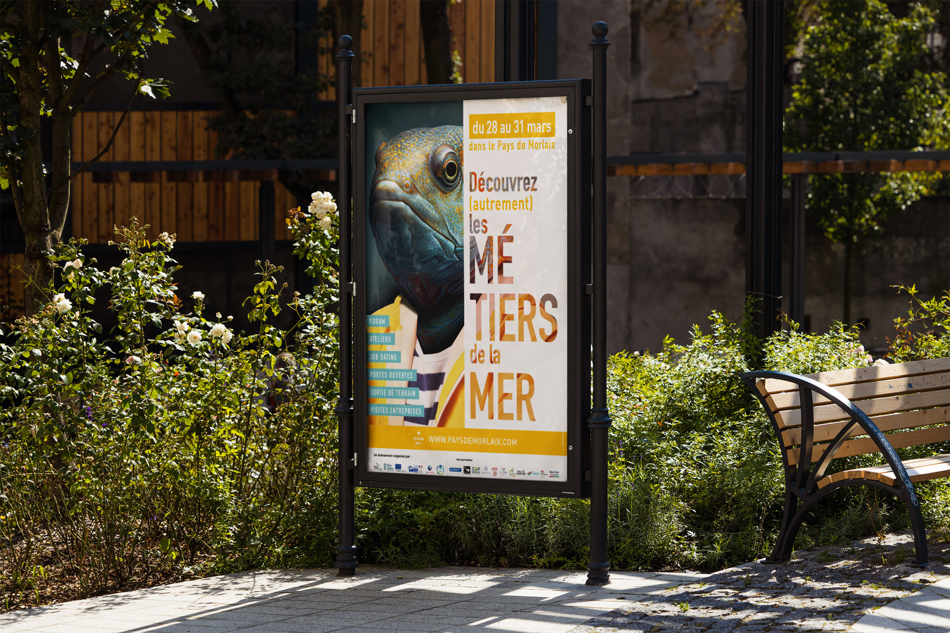 Affiche Métiers de la mer CCI Pays de Morlaix Coqueliko Lannion