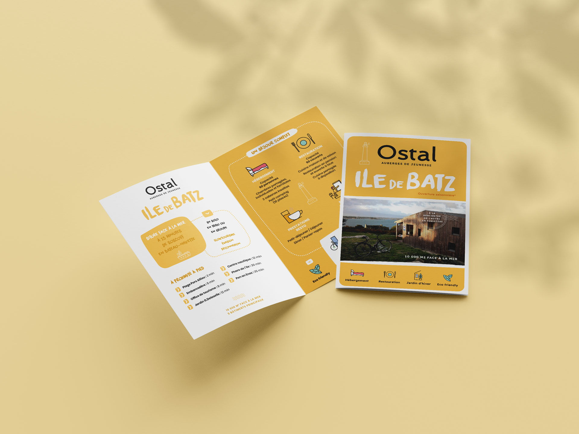 Brochure dépliant Ostal auberge de jeunesse Coqueliko Lannion