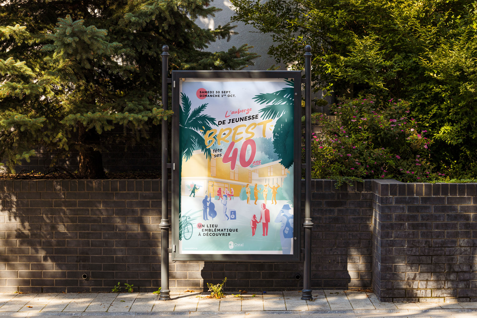 Affiche événementiel auberge jeunesse Ostal Brest Coqueliko Lannion