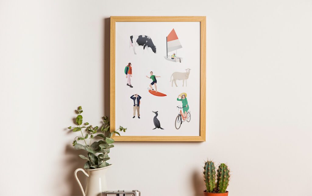 Illustration cartographique des sentiers côtiers et du patrimoine de Belle-Île