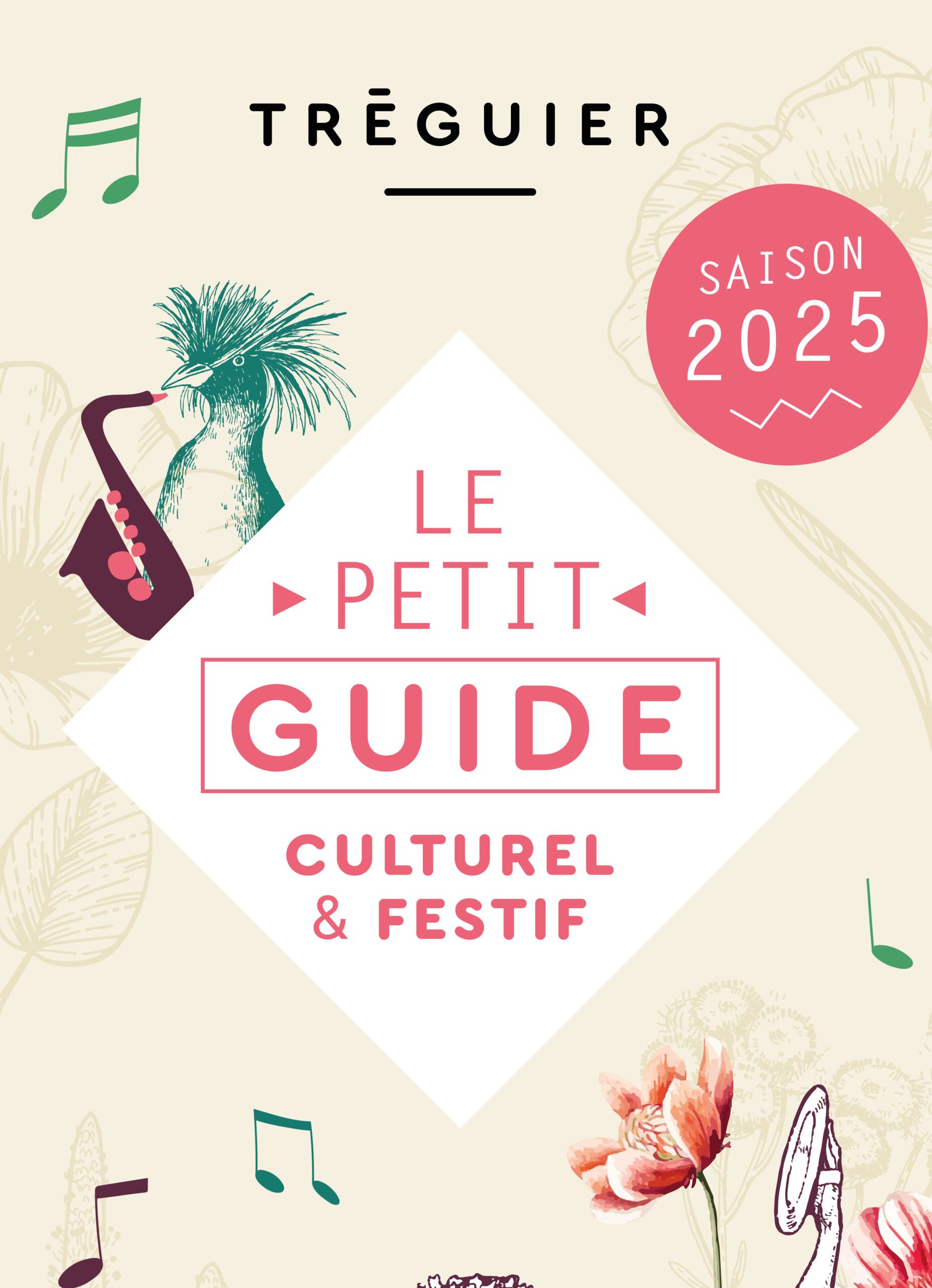 Design graphique et édition du dépliant estival Tréguier Animations 2021 (Collectivité)