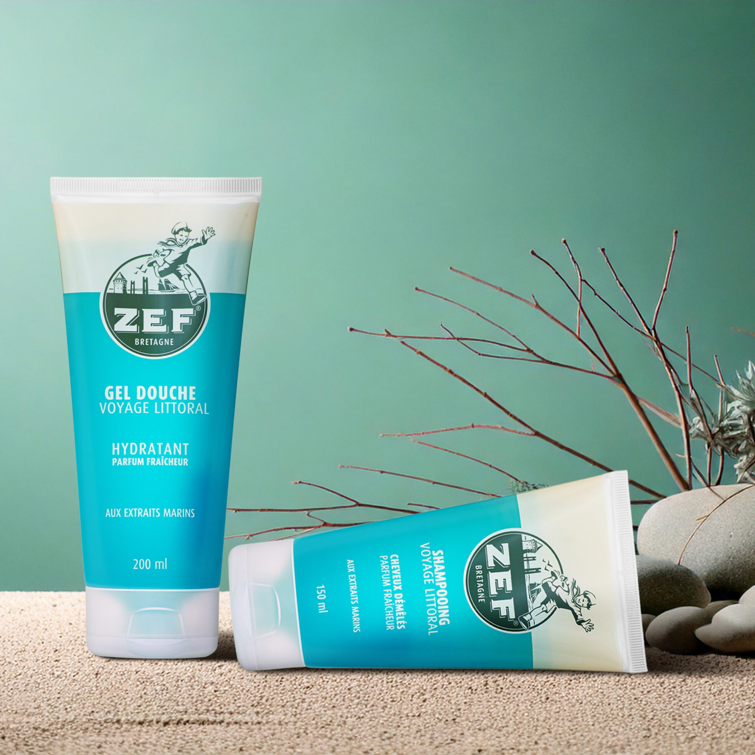 Photographie professionnelle des produits Zef Bretagne pour communication institutionnelle