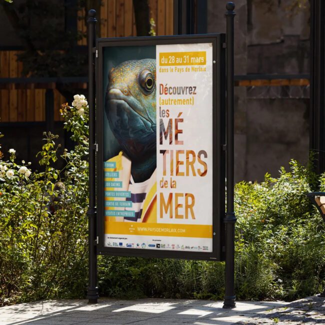 Design et impression de la signalétique événementielle pour le salon de la CCI Morlaix