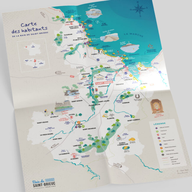 Création de la carte touristique collaborative Baie de Saint-Brieuc (22) pour l'Office de Tourisme