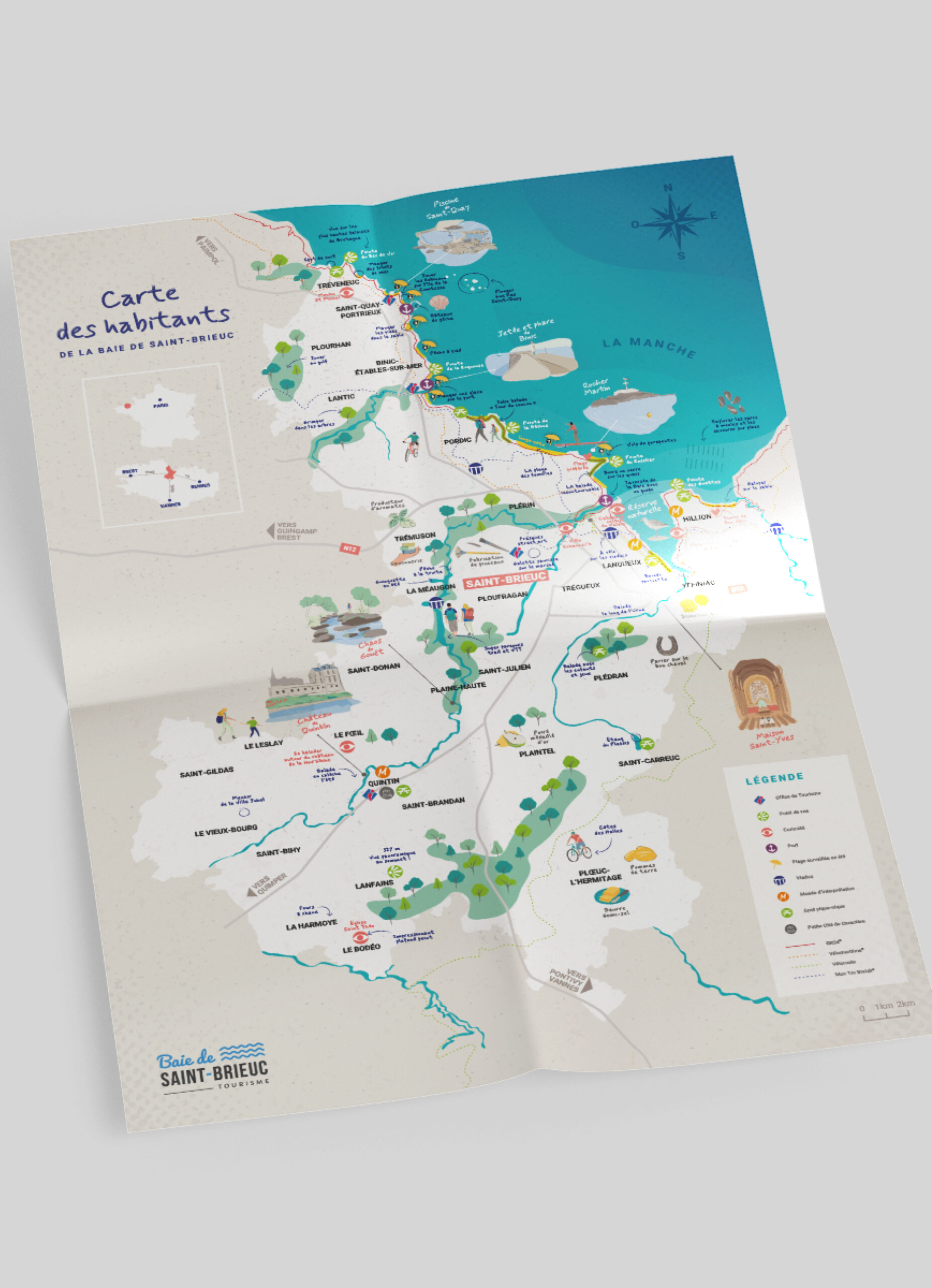 Création de la carte touristique collaborative Baie de Saint-Brieuc (22) pour l'Office de Tourisme