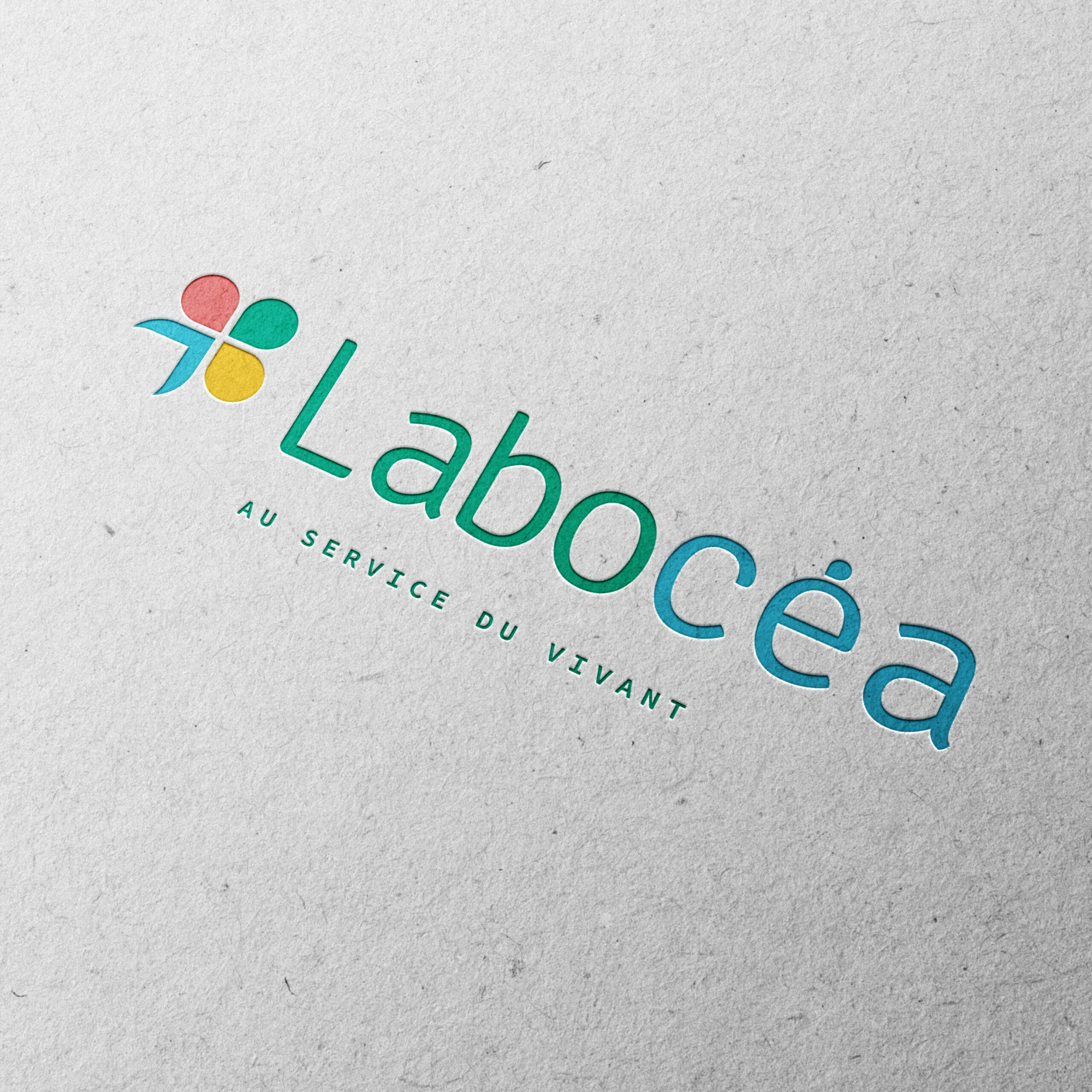 Nouveau logo Labocéa, premier laboratoire public de France : identité visuelle dynamique et rondeurs